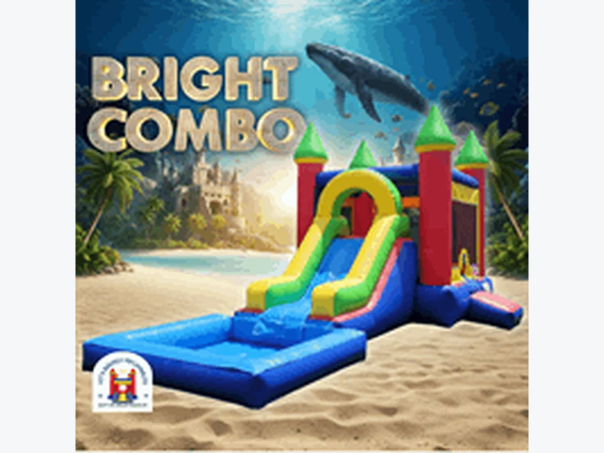 Bright Combo (Wet/Dry) Combo Bounce Houses bounce house rentals option for Charlottesville, VA