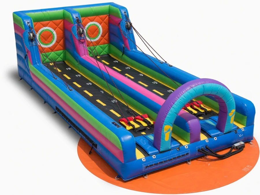 Bungee Run Double Lane 3 in 1 Challenge interactive game rentals option for Brunswick, ME