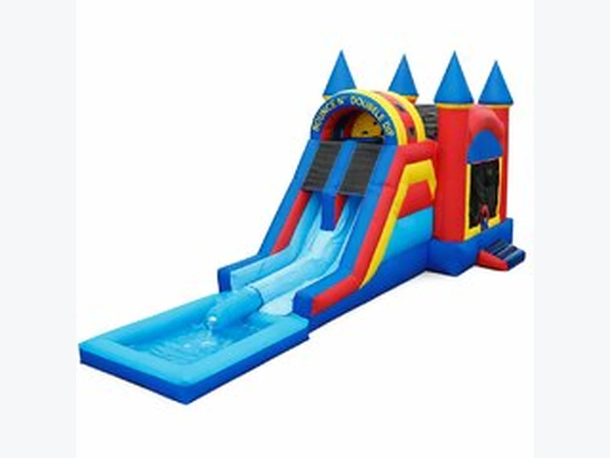 Castle Dual Lane Bounce & Water Slide water slide rentals option for Roanoke, VA