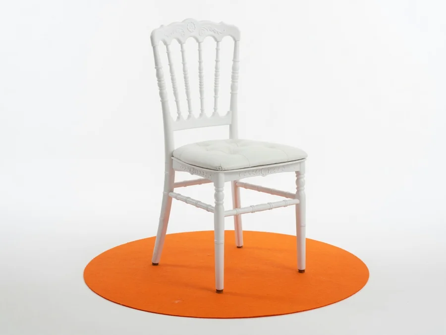 Chiavari Ballroom White Chair table and chair rentals rental option in Bangor, ME