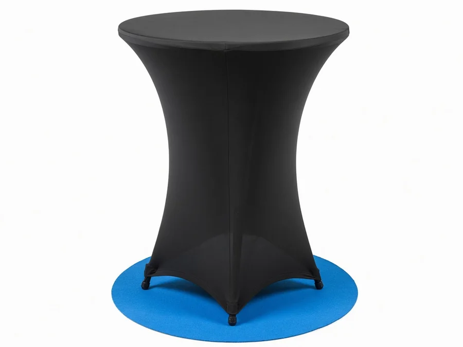 Cocktail Table Cloth Black table and chair rentals option for Fort Lauderdale, FL