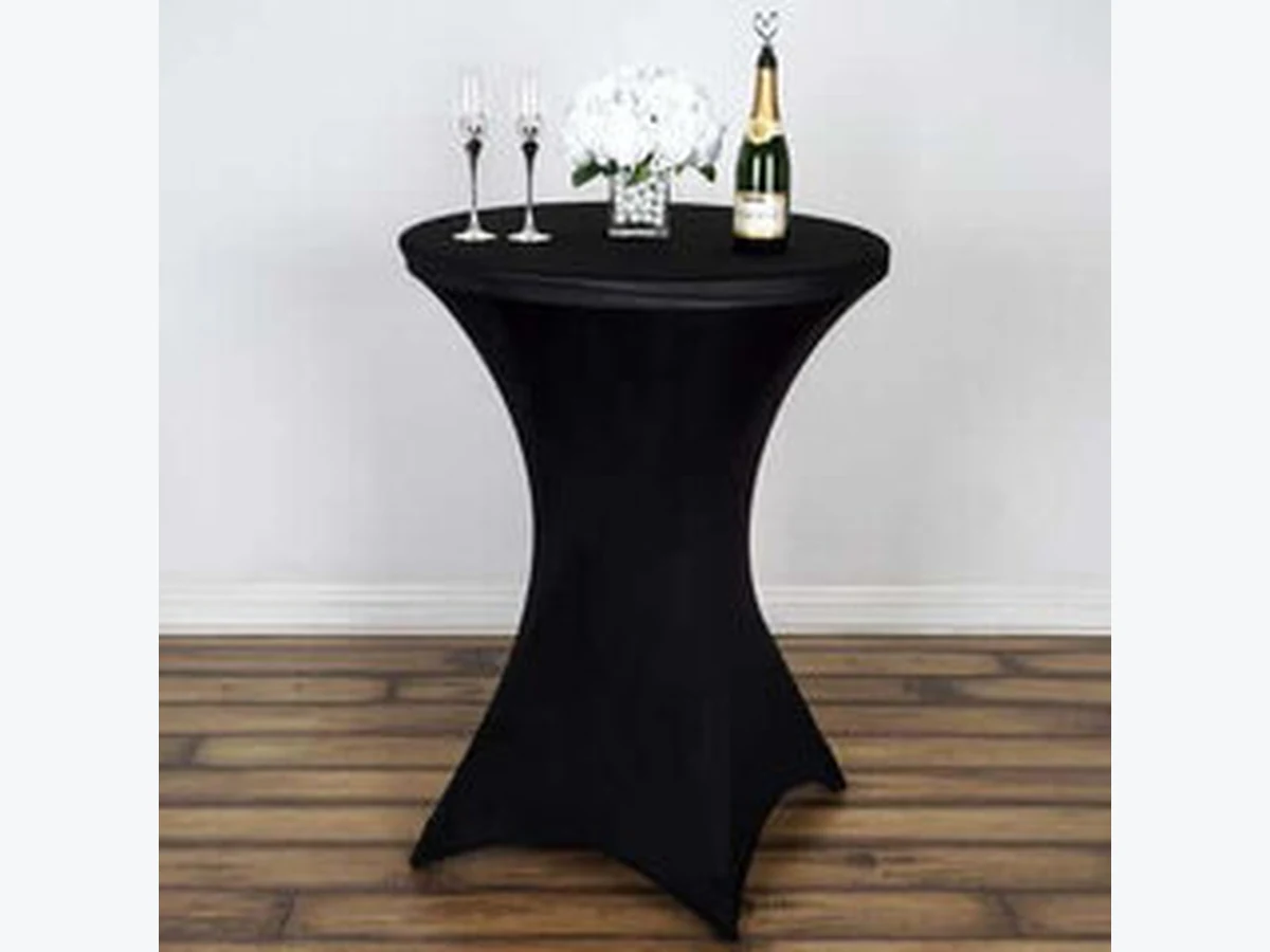 Cocktail Table covers (Spandex) table and chair rentals option for Orlando, FL