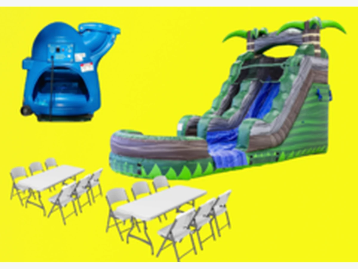 Congo Rainforest Water Slide Party Package SAVE $25 water slide rentals option for Fayetteville, NC