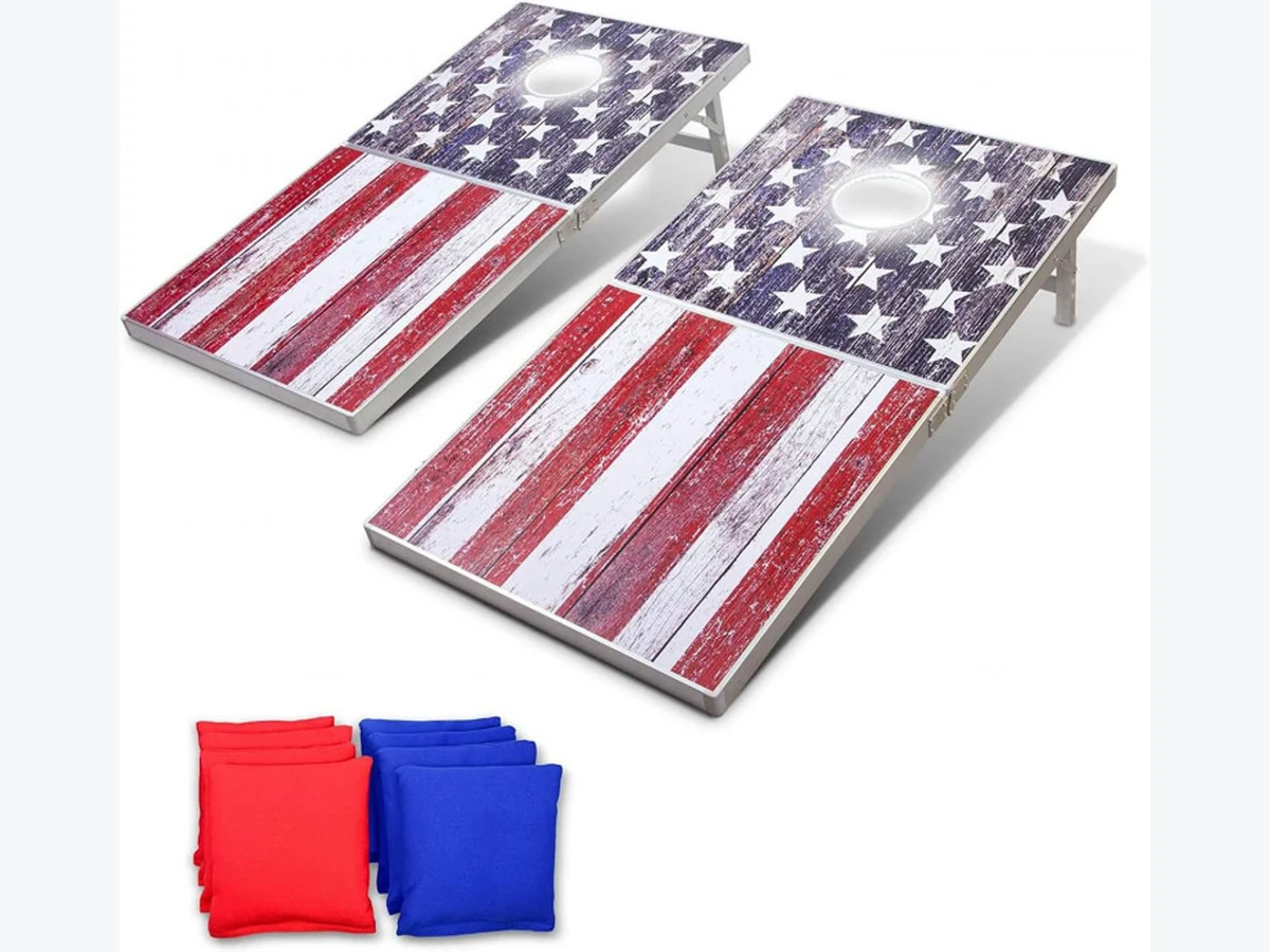 Cornhole Patriotic interactive game rentals option for Chesapeake, VA
