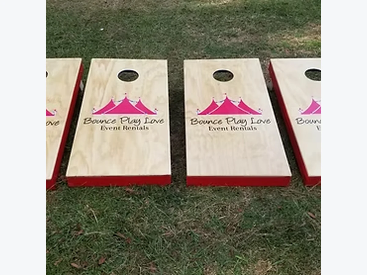 Cornhole Set carnival game rentals option for Columbus, GA