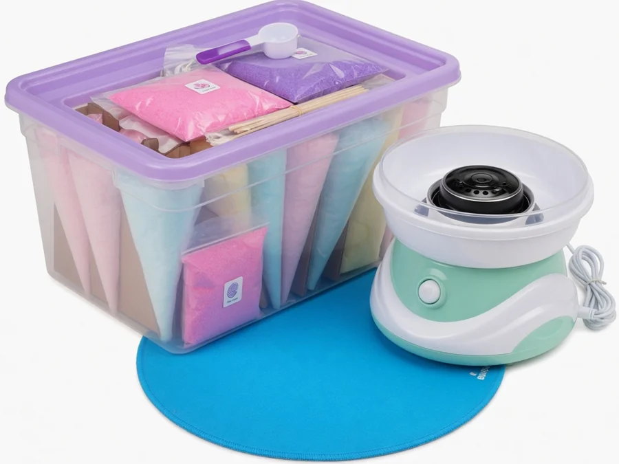 Cotton Candy supplies for 50 people (One Flavor per package) concession machine rentals option for Miami, FL