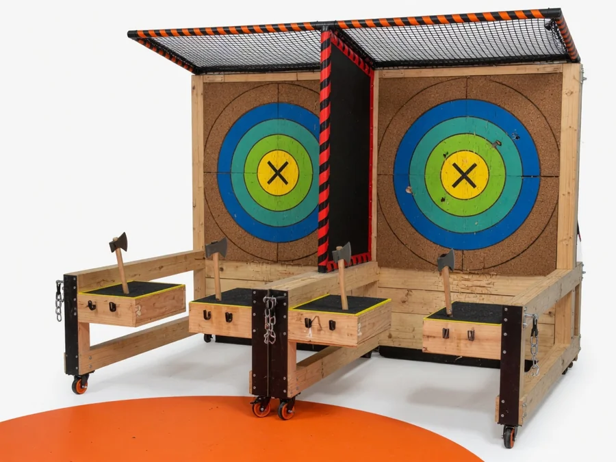 Double Lane Axe Throw interactive game rentals option for Mount Pleasant, SC