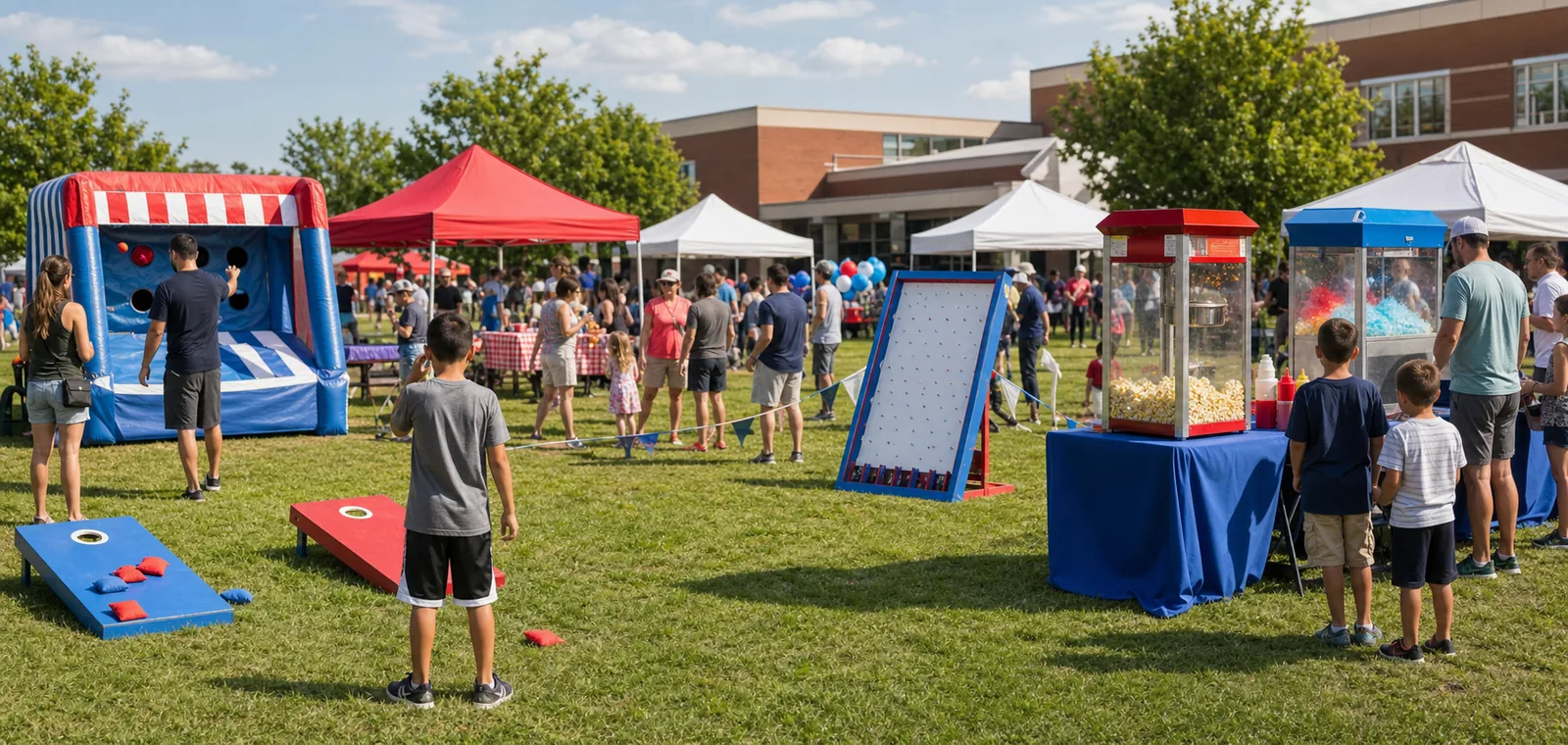 Tents, Water Slides, Bounce Houses, and Mini Golf rental option for Asheville, NC