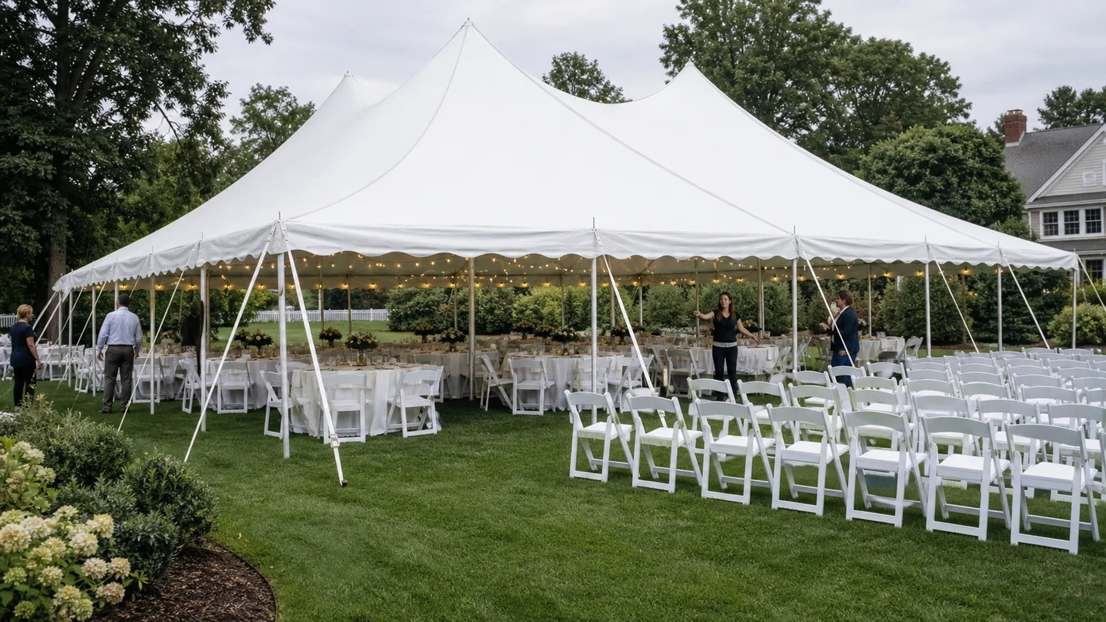 20 x 40 High Peak Tent, Seats 80 rental option for Hampton, VA