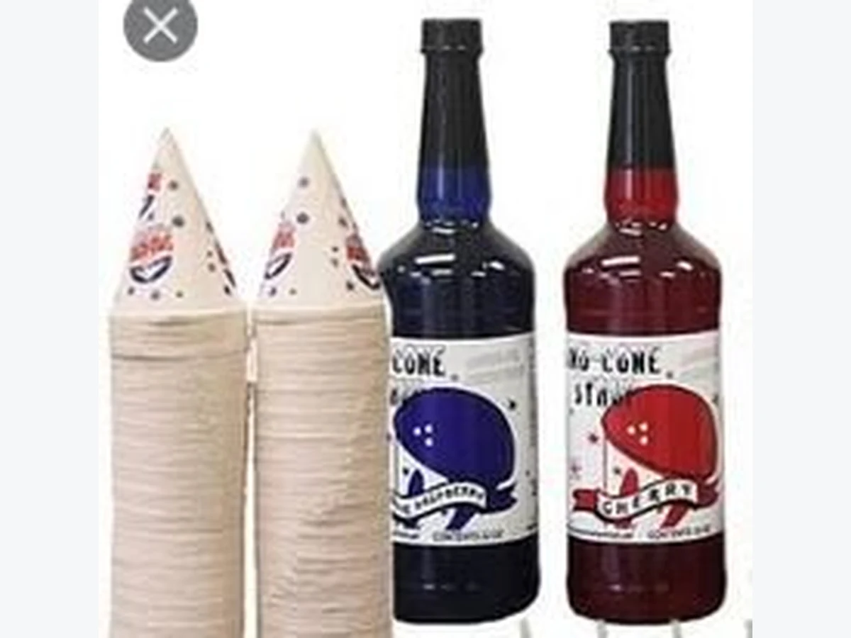 Extra Snow Cone Syrup + 50 paper cones concession machine rentals option for Roanoke, VA