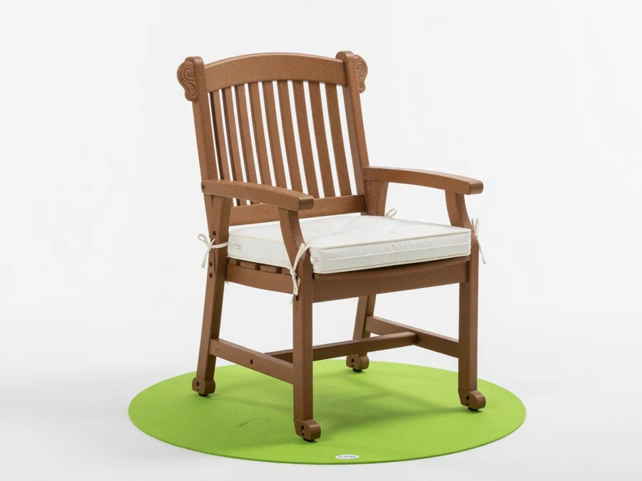 Fruitwood Resin Padded Garden Chair table and chair rentals rental option in Bangor, ME