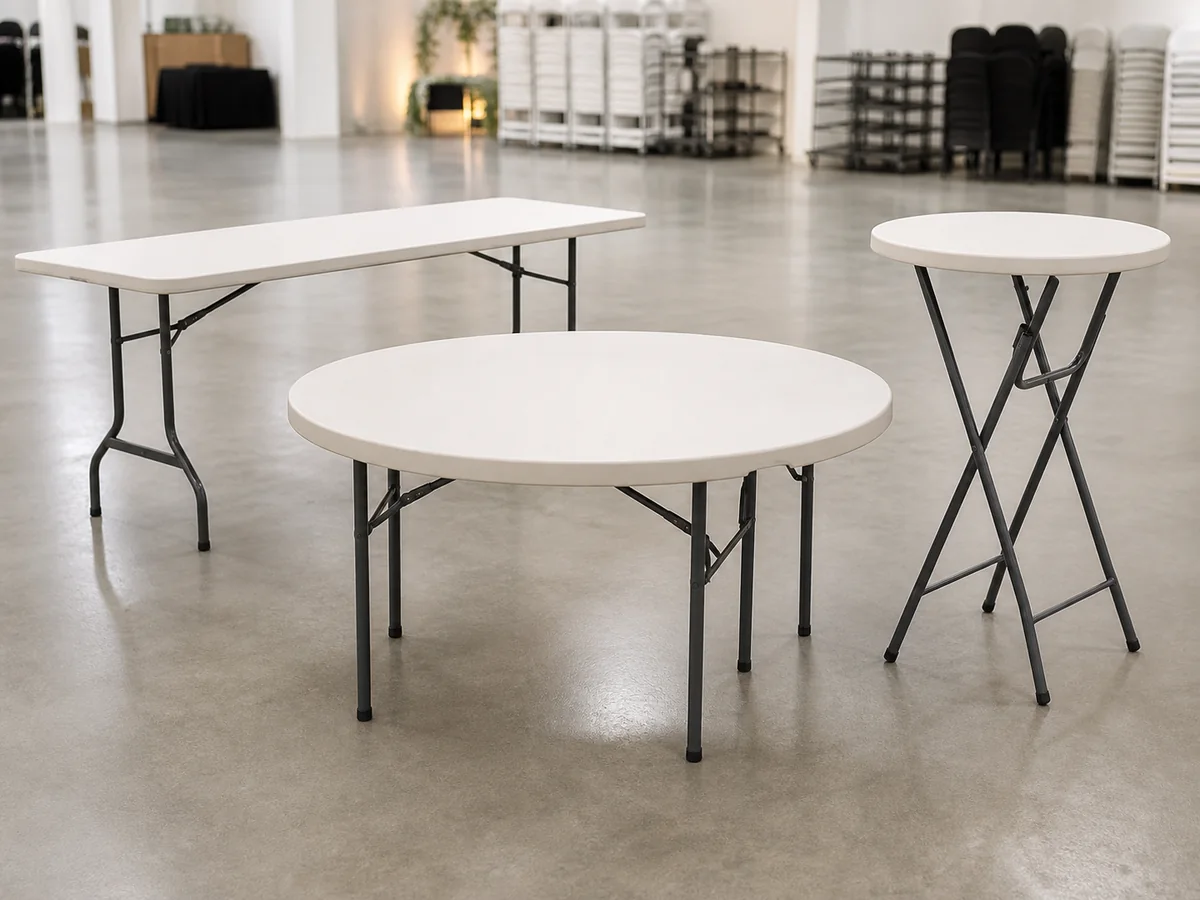 60 Half Round Sweet Heart Table table and chair rentals option for Derry, NH