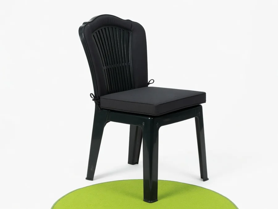 Garden Chair Natural Wood Padded table and chair rentals rental option in Bangor, ME