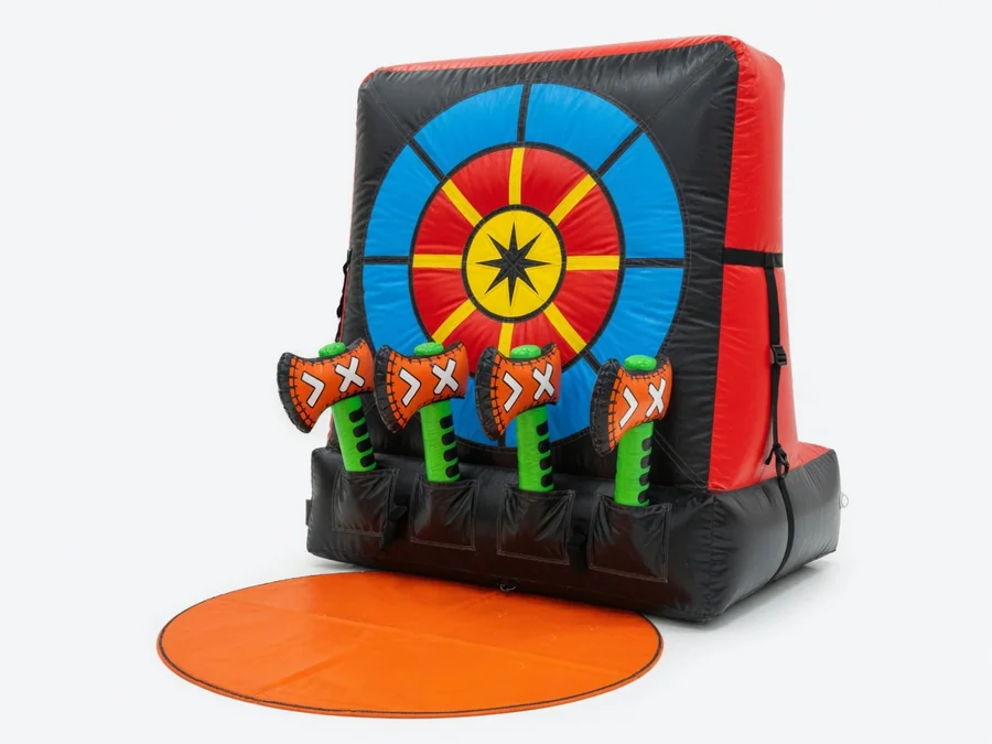 Inflatable Axe Throw interactive game rentals rental option in Brunswick, ME