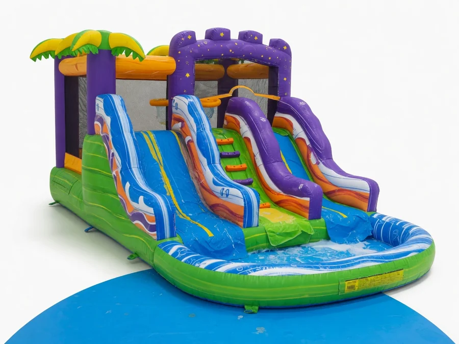 Jack's Dual Lane Water Slide Combo water slide rentals option for Charlotte, NC