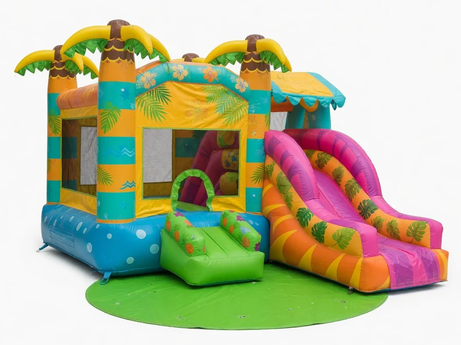 Little Palm Tree Bounce House W/Slide Combo bounce house rentals option for Tallahassee, FL