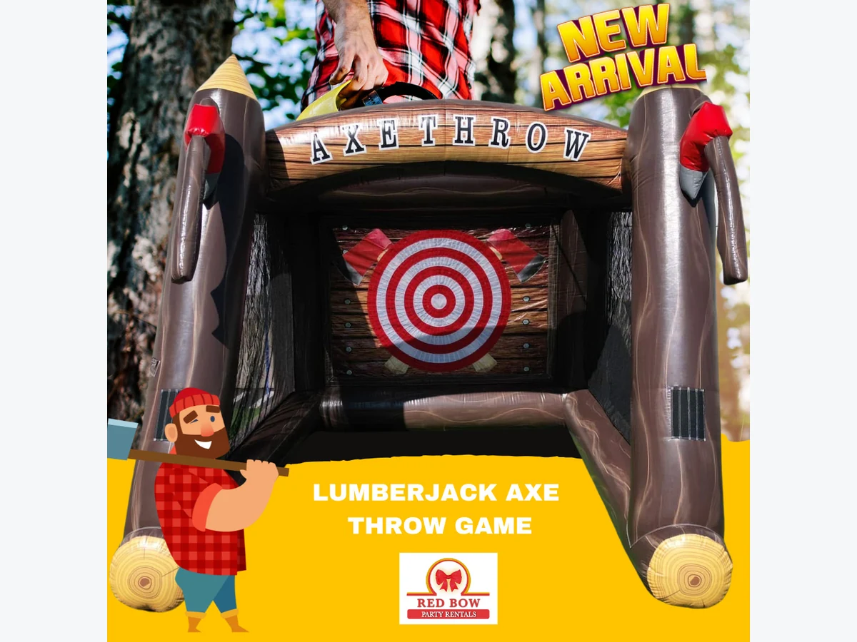 Lumberjack Axe Throw Game interactive game rentals option for Orlando, FL
