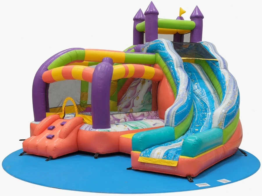 Mega Purple Marble Combo Water Slide water slide rentals option for Dover, NH