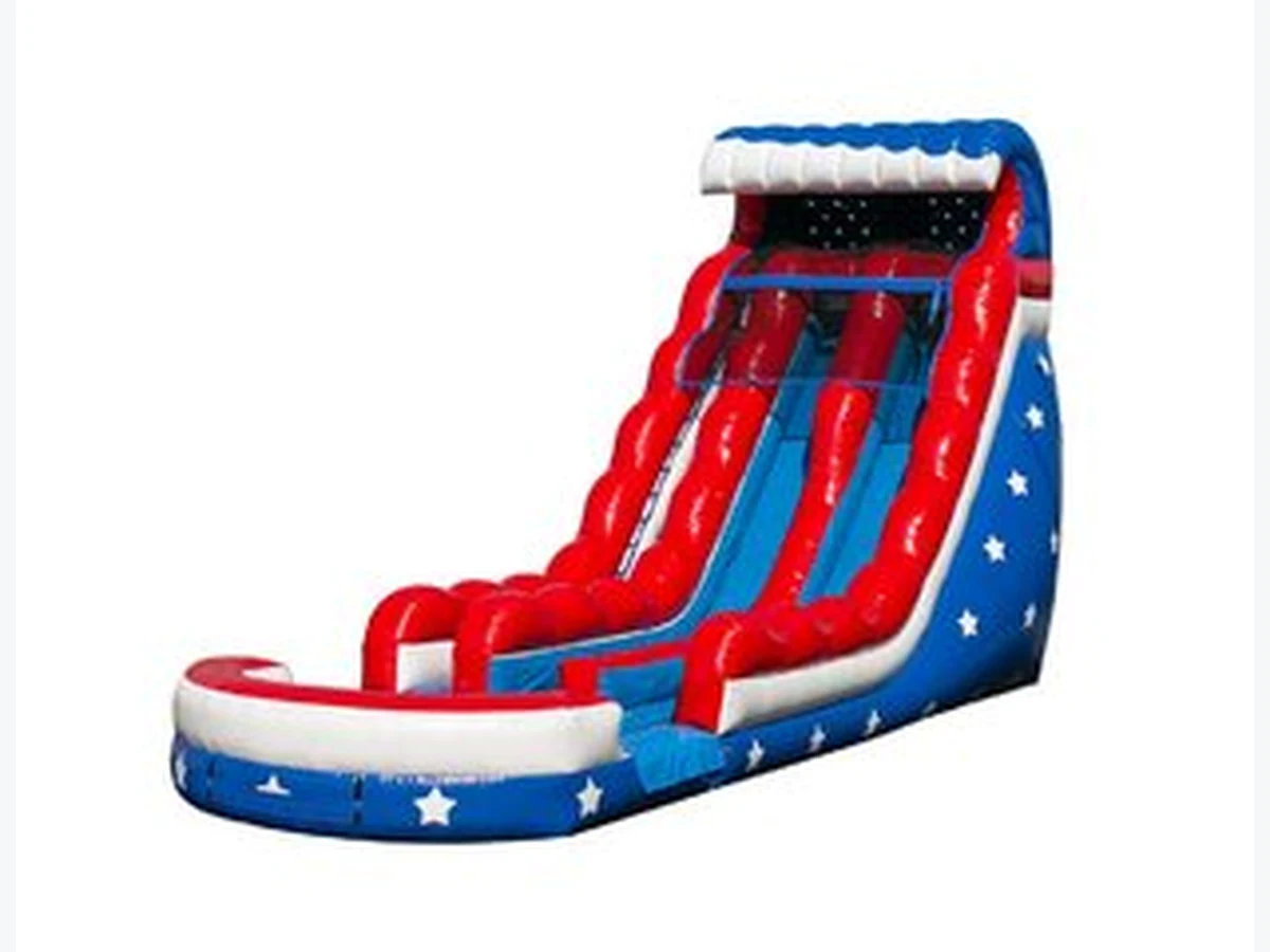 (NEW) Star Spangled 22ft Dual Lane Water Slide water slide rentals option for Fort Lauderdale, FL