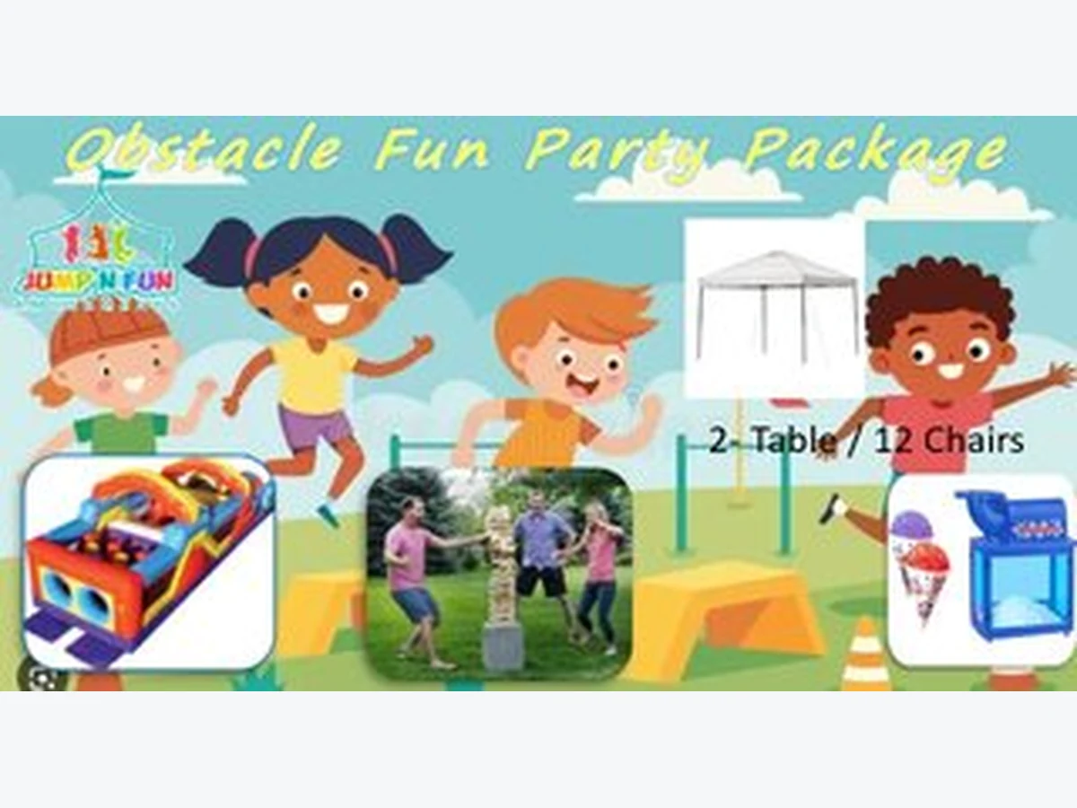 Obstacle Fun Party Package obstacle course rentals option for Roanoke, VA