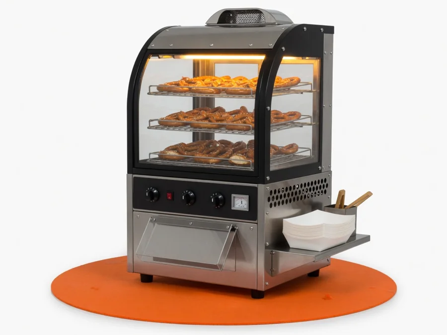 Soft pretzel display warmer rental from Party Pros East Coast