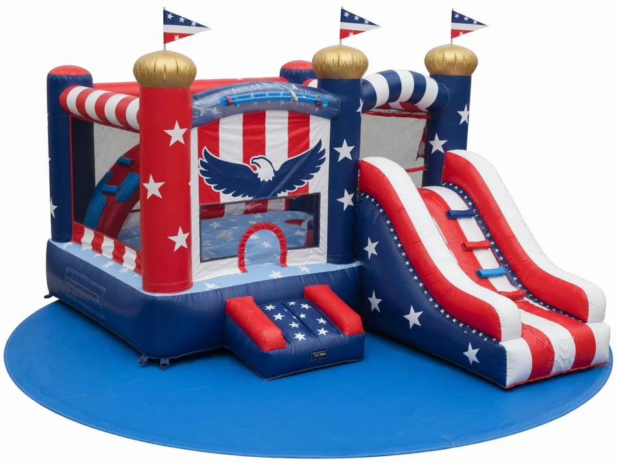 Patriotic Bounce House Combo (Wet/Dry) bounce house rentals option for Port St. Lucie, FL