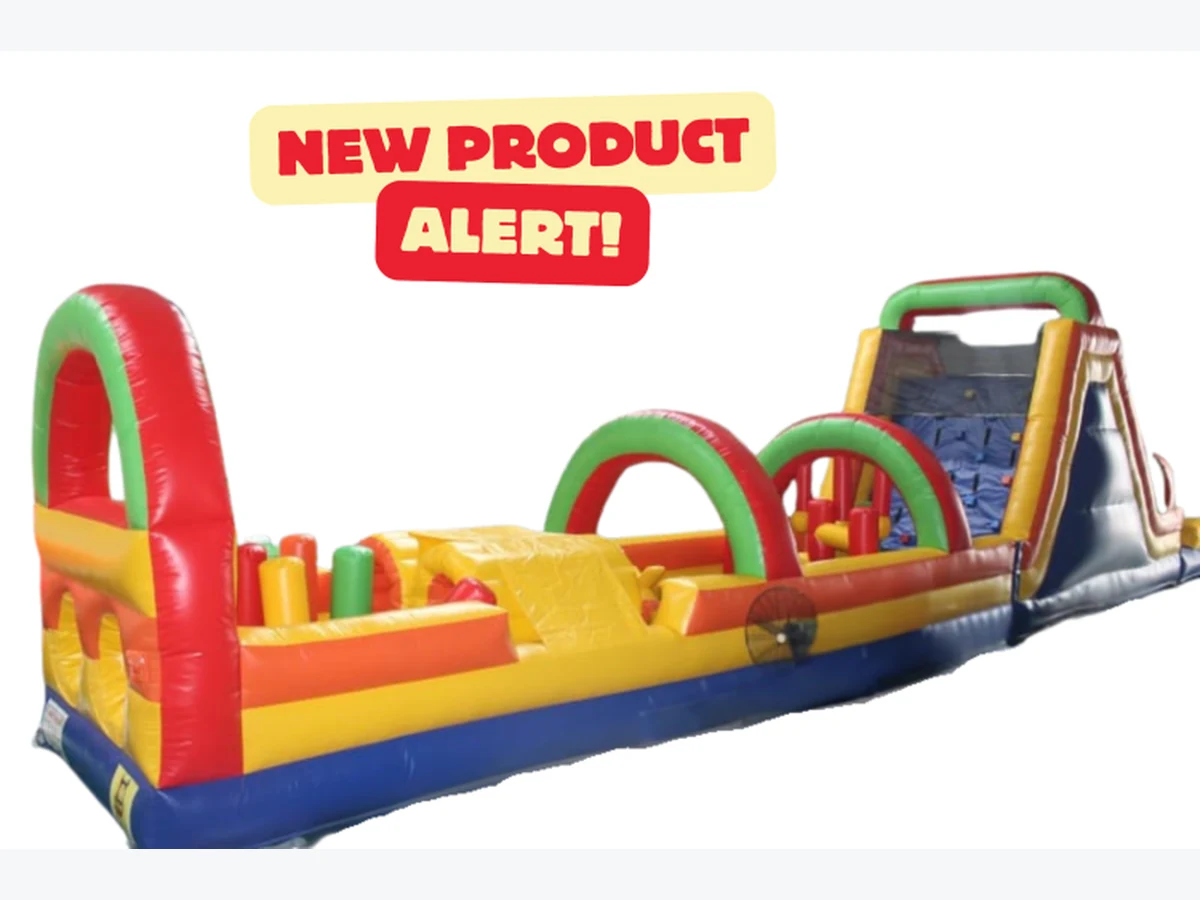 Rainbow Inflatable Climbing 56ft Obstacle Course obstacle course rentals option for Jacksonville, FL