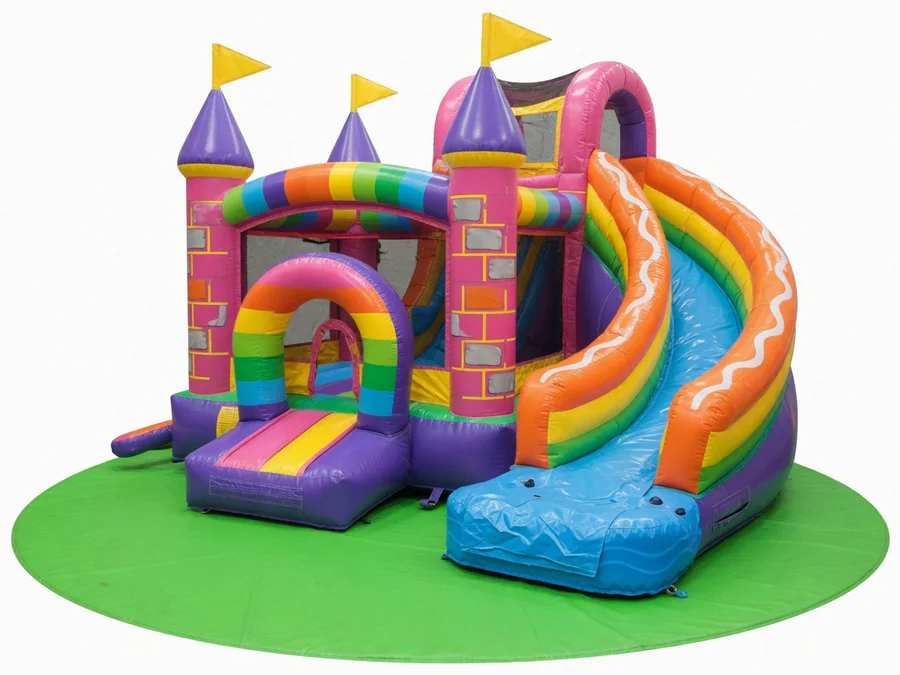 Red & Blue Combo (Waterslide or Dry Slide) water slide rentals option for Bangor, ME
