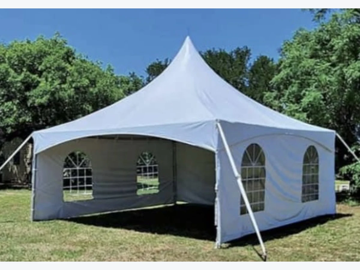 Tent wall with windows for High Peak tent 20 x 20 ft (Wall Panel ONLY) tent rentals option for Rock Hill, SC