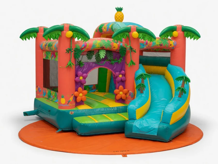 Tropical Combo Bounce House w/ Slide bounce house rentals rental option in Lynn, MA
