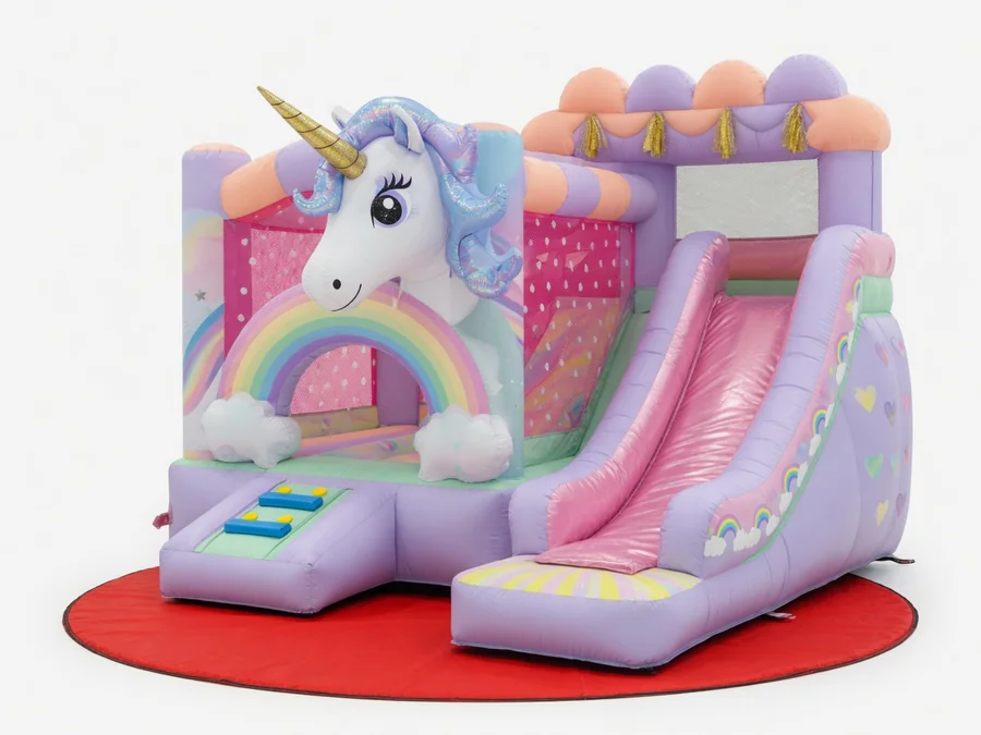 Unicorn Bounce and Slide Combo bounce house rentals option for Roswell, GA