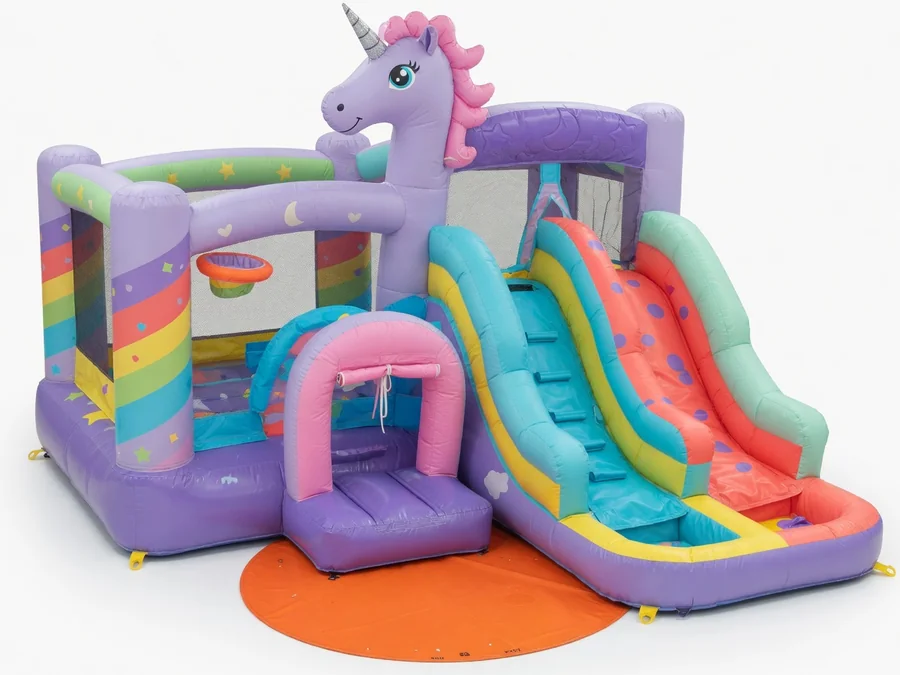 Unicorn Pink Castle Bounce House bounce house rentals rental option in East Providence, RI