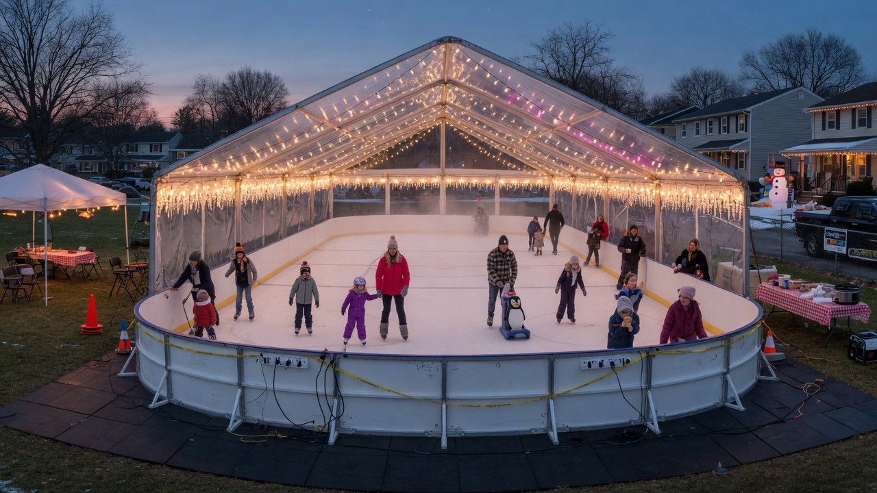 Ice skating Blue Bell