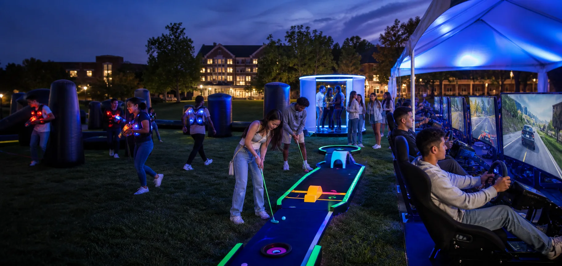 College & University Event Rentals event with Party Pros rentals