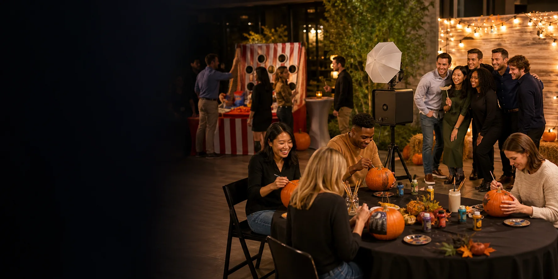 Corporate Halloween Party Rentals event with Party Pros rentals