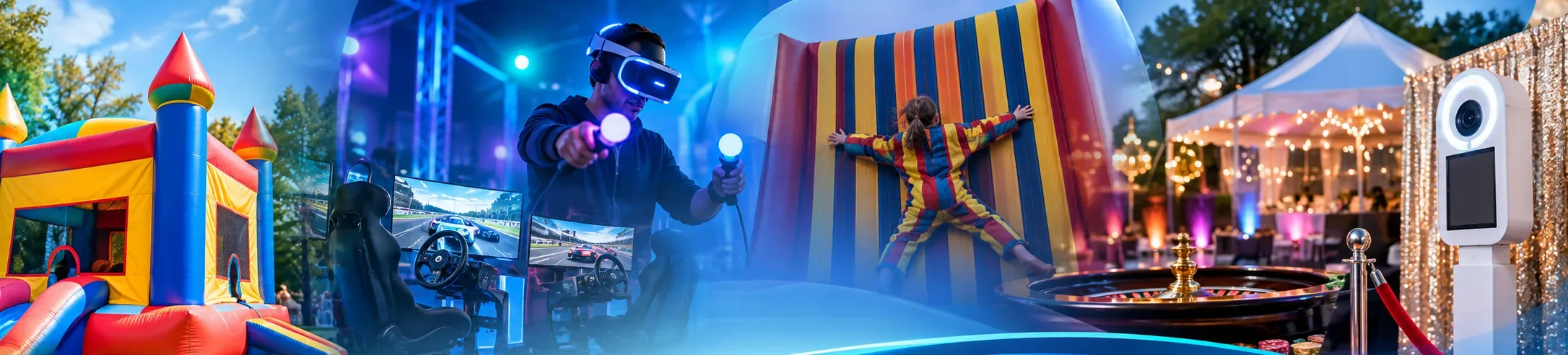 Party Pros East Coast rentals: inflatables, VR, casino, photo booths, and more