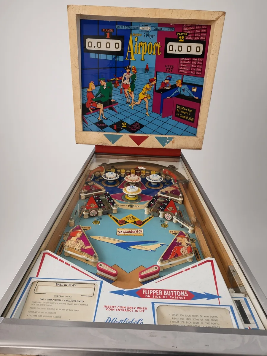 Gottlieb Airport 2 player vintage pinball machine rental from Party Pros East Coast